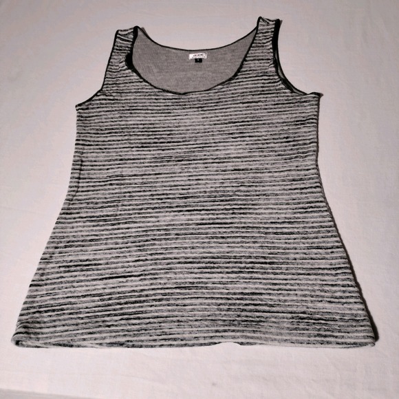Jude Connally Tops - Vintage Jude Tank Top Gray Striped Shirt Womens Small Made in USA